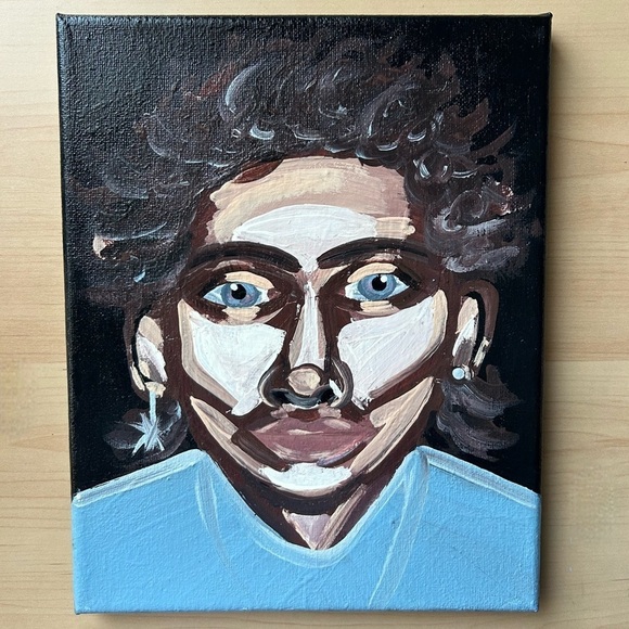 Original  “Abstract Boy” Acrylic Painting on Canvas - Picture 3 of 5